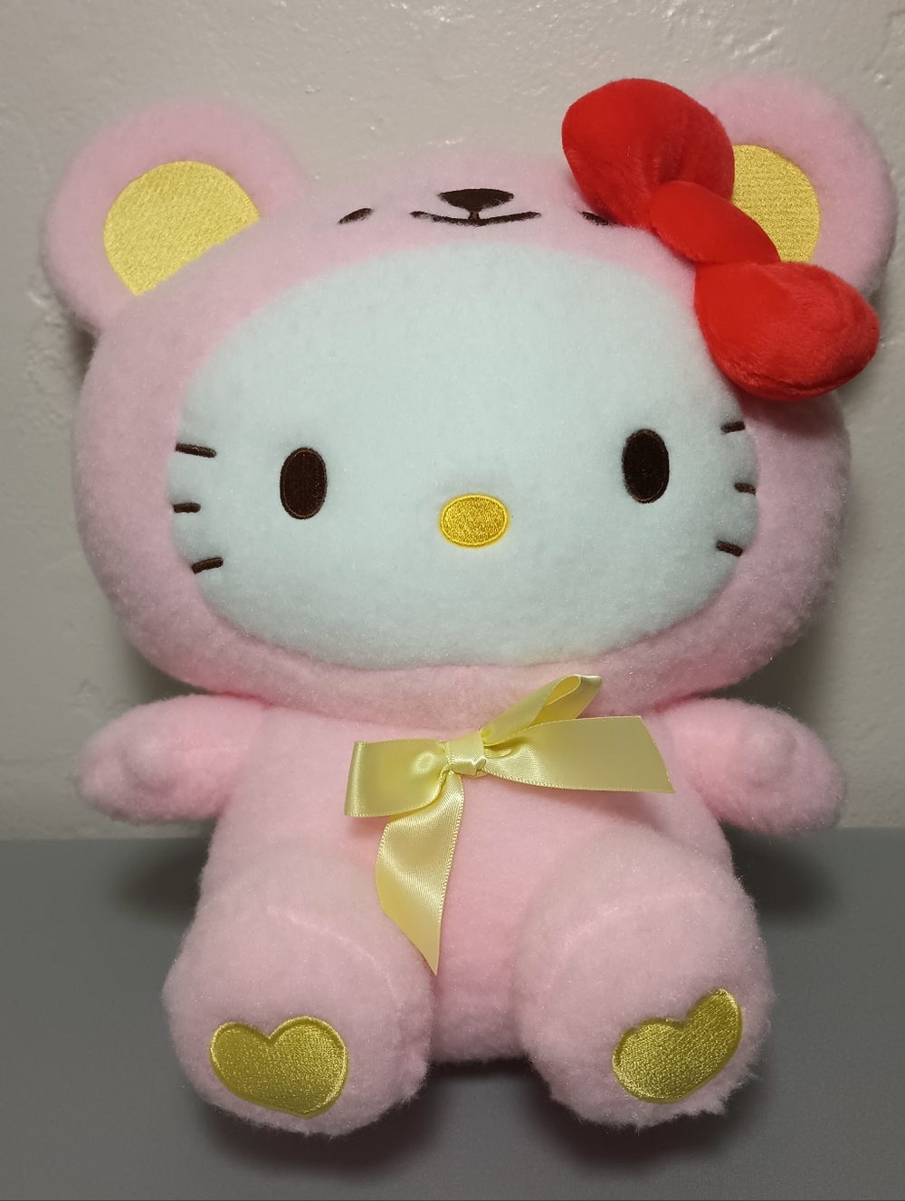 Sanrio Hello Kitty Pink Wool Boa Bear Plush